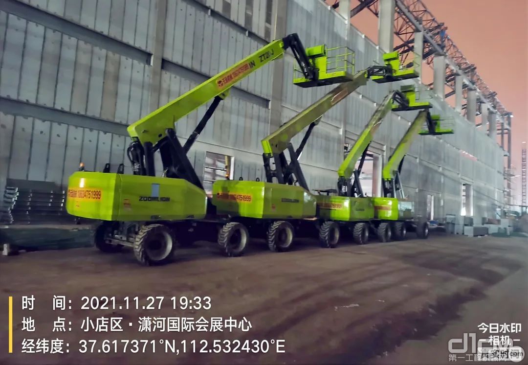 天远机械的“小绿”设备助建太原潇河国际会展中心